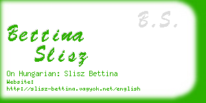 bettina slisz business card